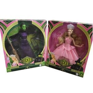 Wicked‎ DELUXE GLINDA AND DELUXE ELPHABA Doll Wicked com URL MISPRINT ERROR NEW